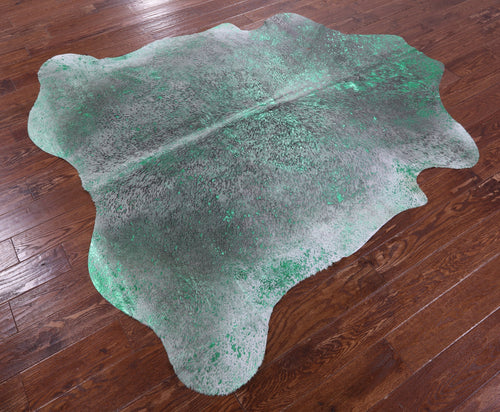 Metallic Natural Cowhide Rug - Large 6'9