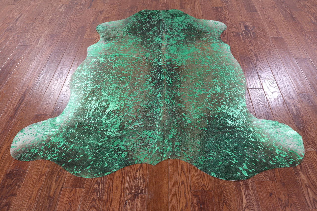 Metallic Natural Cowhide Rug - Large 6'7"H x 6'7"W