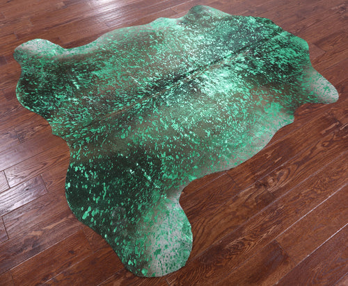 Metallic Natural Cowhide Rug - Large 6'7