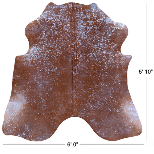 Metallic Natural Cowhide Rug - Medium 5'10