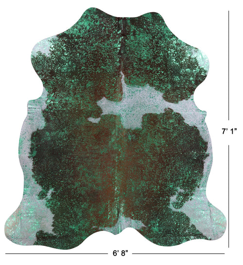 Metallic Natural Cowhide Rug - X-Large 7'1