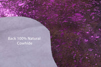 Thumbnail for Metallic Natural Cowhide Rug - Large 6'10