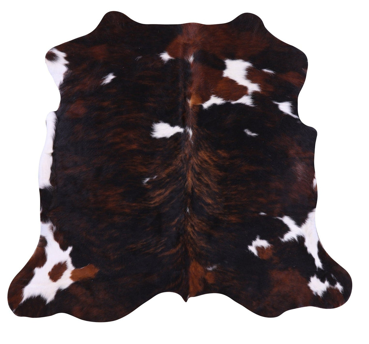 Tricolor Natural Cowhide Rug - Small 5'5"H x 6'0"W