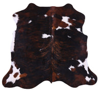 Thumbnail for Tricolor Natural Cowhide Rug - Small 5'5