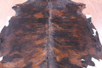 Thumbnail for Brindle Natural Cowhide Rug - XLarge 7'4