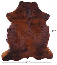 Thumbnail for Brindle Natural Cowhide Rug - XLarge 7'1