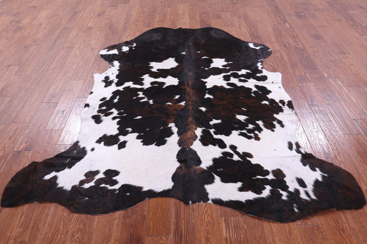 Tricolor Natural Cowhide Rug - XLarge 7'1"H x 6'8"W