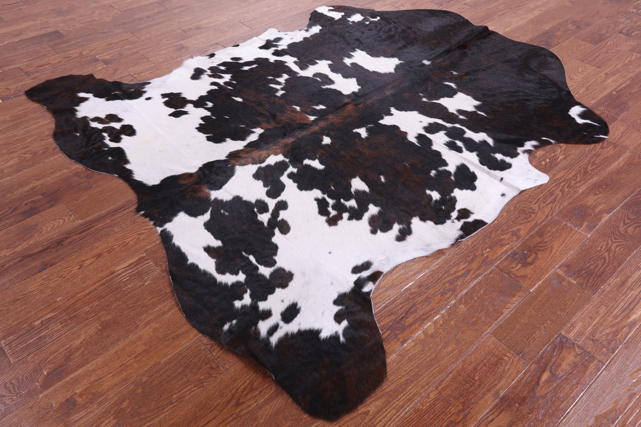 Tricolor Natural Cowhide Rug - XLarge 7'1"H x 6'8"W