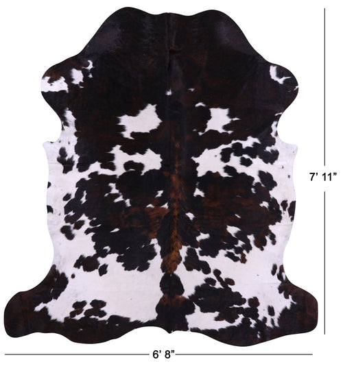 Tricolor Natural Cowhide Rug - X-Large 7'1