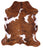 Brown & White Natural Cowhide Rug - Large 6'10"H x 5'11"W