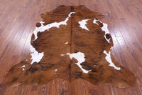 Thumbnail for Brown & White Natural Cowhide Rug - Large 6'10