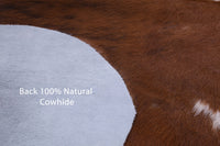 Thumbnail for Brown & White Natural Cowhide Rug - Large 6'10