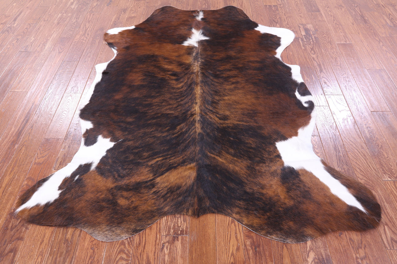 Brindle Natural Cowhide Rug - Large 7'1"H x 6'0"W