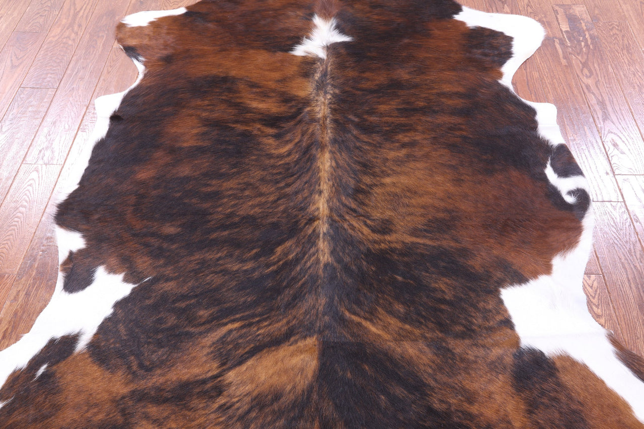 Brindle Natural Cowhide Rug - Large 7'1"H x 6'0"W