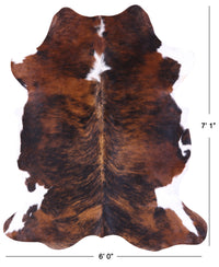 Thumbnail for Brindle Natural Cowhide Rug - Large 7'1