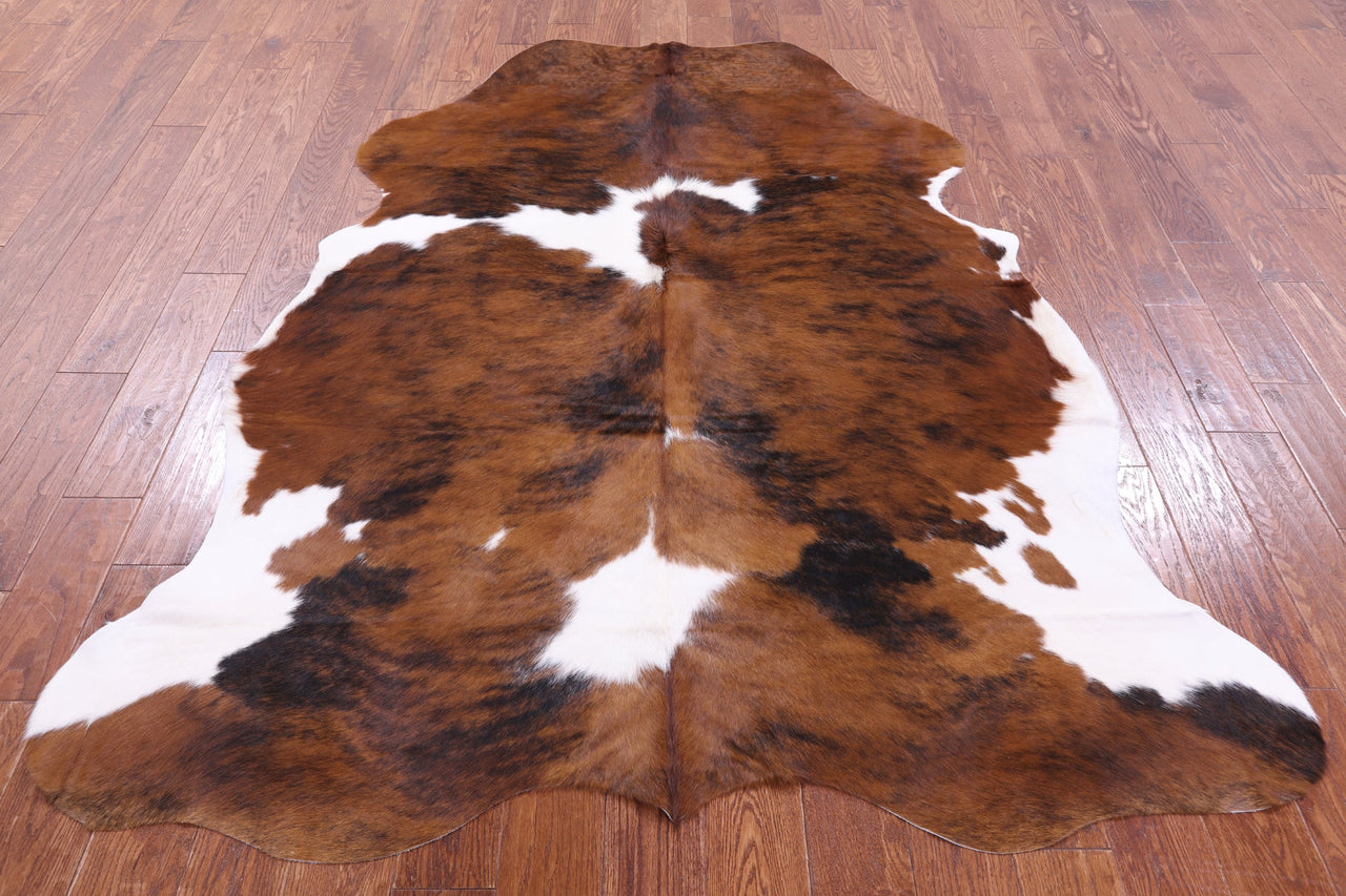 Tricolor Natural Cowhide Rug - XLarge 7'1"H x 5'9"W