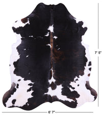 Thumbnail for Black & White Natural Cowhide Rug - Large 7'5