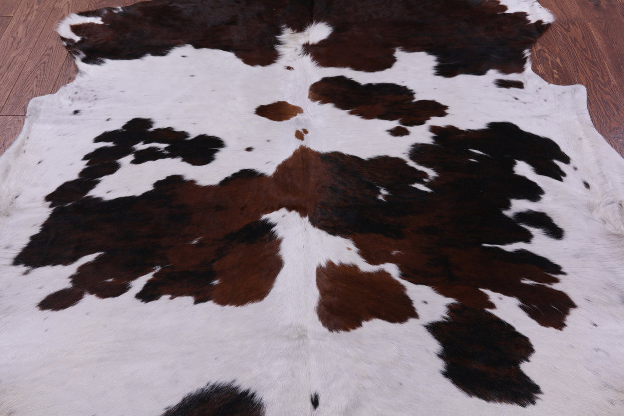 Tricolor Natural Cowhide Rug - Large 7'3"H x 7'1"W