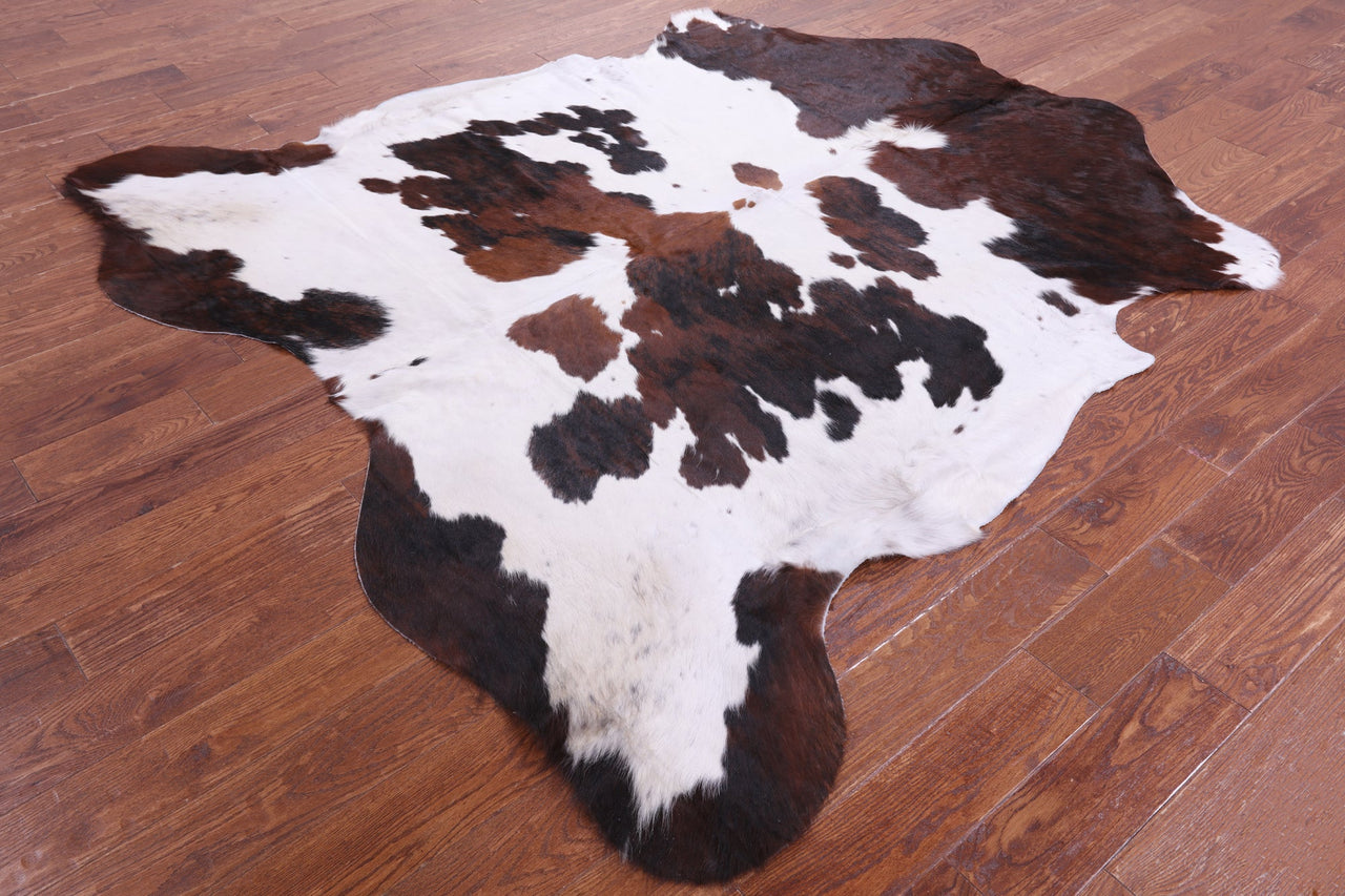 Tricolor Natural Cowhide Rug - Large 7'3"H x 7'1"W