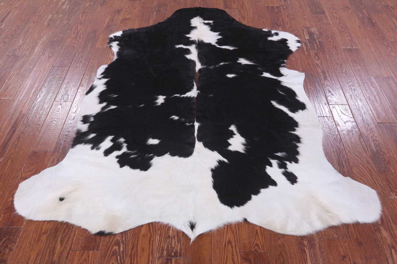 Black & White Natural Cowhide Rug - Large 6'8"H x 6'1"W