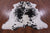 Black & White Natural Cowhide Rug - Large 7'0"H x 6'2"W
