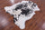 Black & White Natural Cowhide Rug - Large 7'0"H x 6'2"W