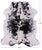 Black & White Natural Cowhide Rug - Large 7'0"H x 6'2"W