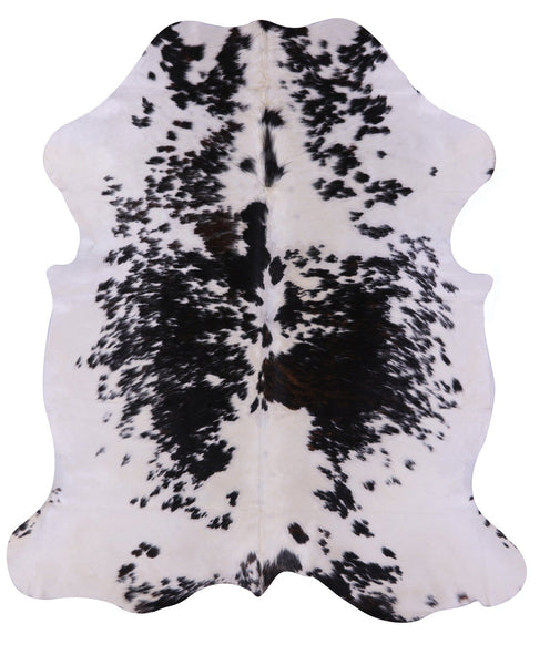 Black & White Natural Cowhide Rug - Large 7'0"H x 6'2"W