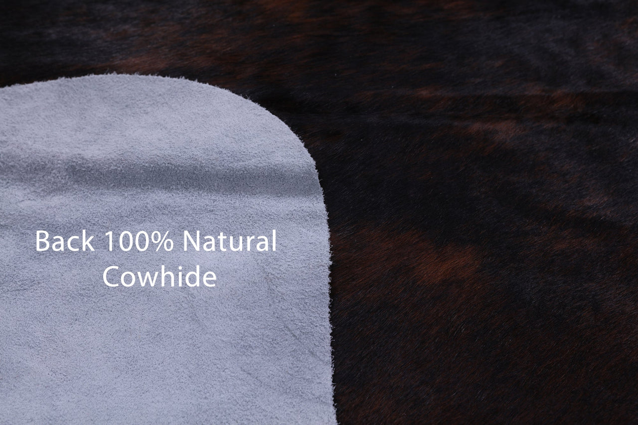 Tricolor Natural Cowhide Rug - Large 6'5"H x 6'3"W