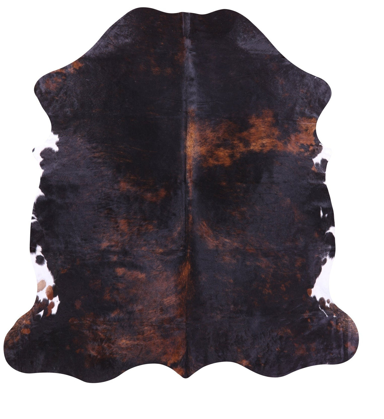 Tricolor Natural Cowhide Rug - Large 6'5"H x 6'3"W