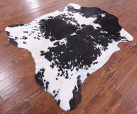 Thumbnail for Black & White Natural Cowhide Rug - Large 6'7