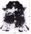 Black & White Natural Cowhide Rug - Large 6'7"H x 6'3"W