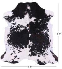 Thumbnail for Black & White Natural Cowhide Rug - Medium 6'7