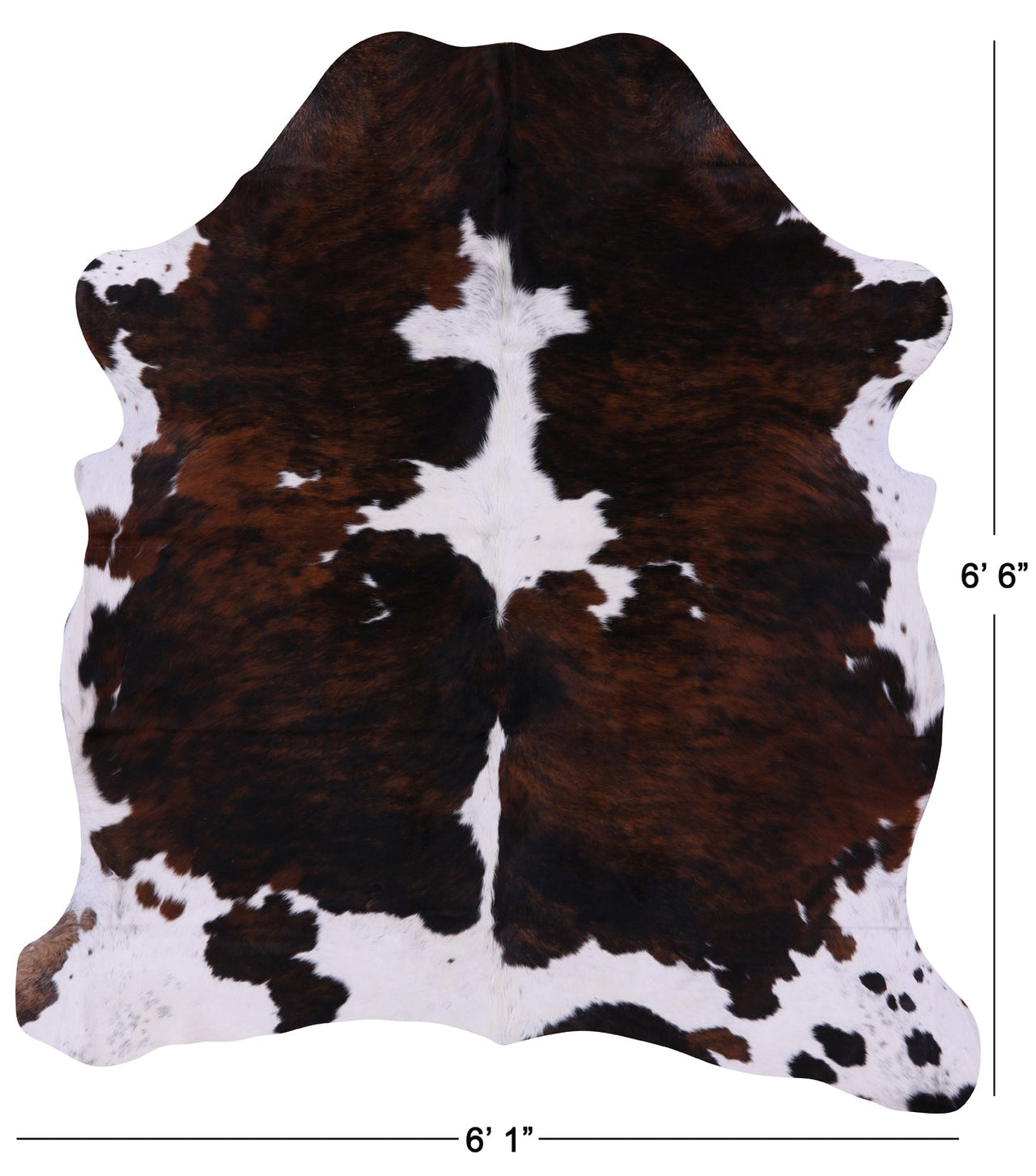 Brindle Natural Cowhide Rug - Medium 6'6"H x 6'1"W
