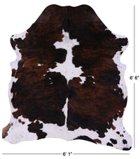 Thumbnail for Brindle Natural Cowhide Rug - Medium 6'6