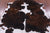 Brindle Natural Cowhide Rug - Medium 6'6"H x 6'1"W