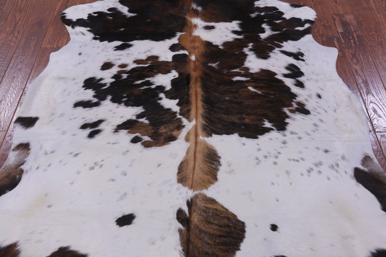 Tricolor Natural Cowhide Rug - Large 6'4"H x 6'4"W