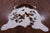 Brown & White Natural Cowhide Rug - Medium 6'7"H x 6'0"W