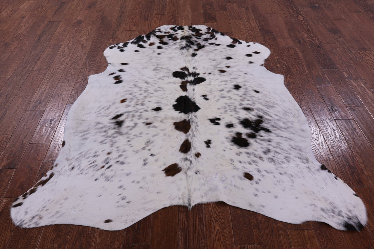 Black & White Natural Cowhide Rug - Large 6'7"H x 5'10"W