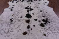 Thumbnail for Black & White Natural Cowhide Rug - Medium 6'7