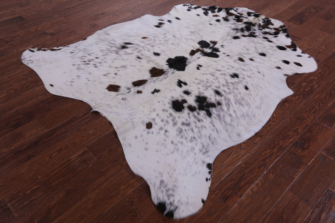 Black & White Natural Cowhide Rug - Large 6'7"H x 5'10"W