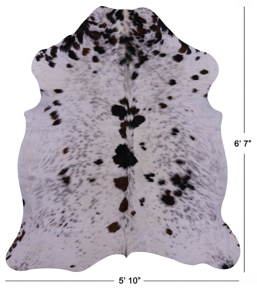 Black & White Natural Cowhide Rug - Large 6'7