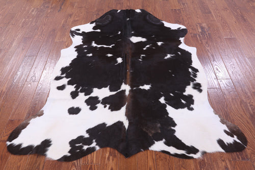 Black & White Natural Cowhide Rug - Large 6'5