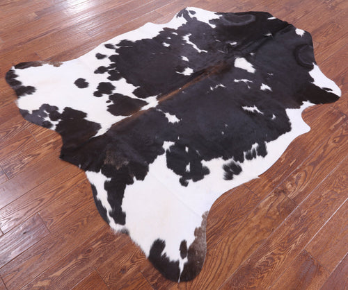 Black & White Natural Cowhide Rug - Large 6'5