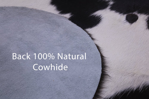Black & White Natural Cowhide Rug - Large 6'5