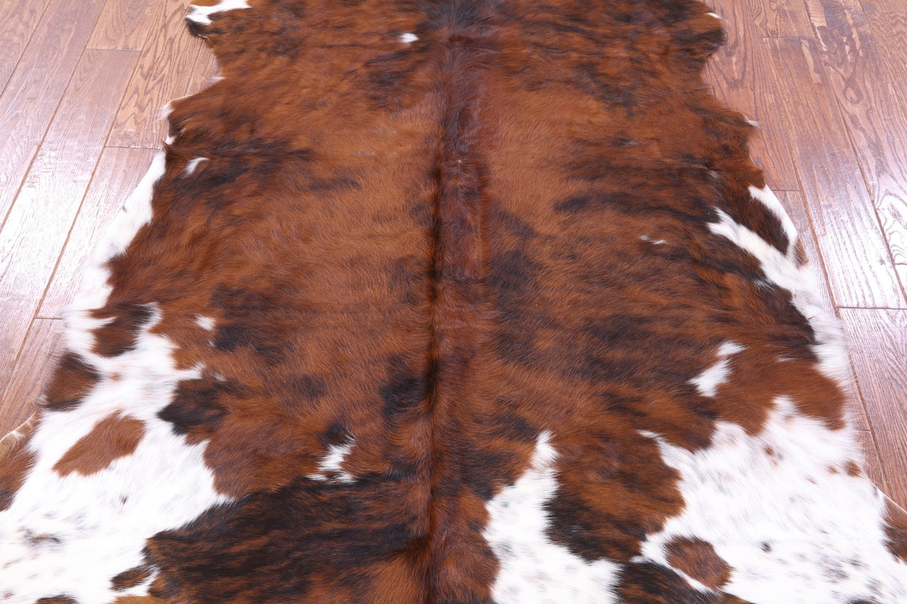 Tricolor Natural Cowhide Rug - Large 6'9"H x 5'7"W