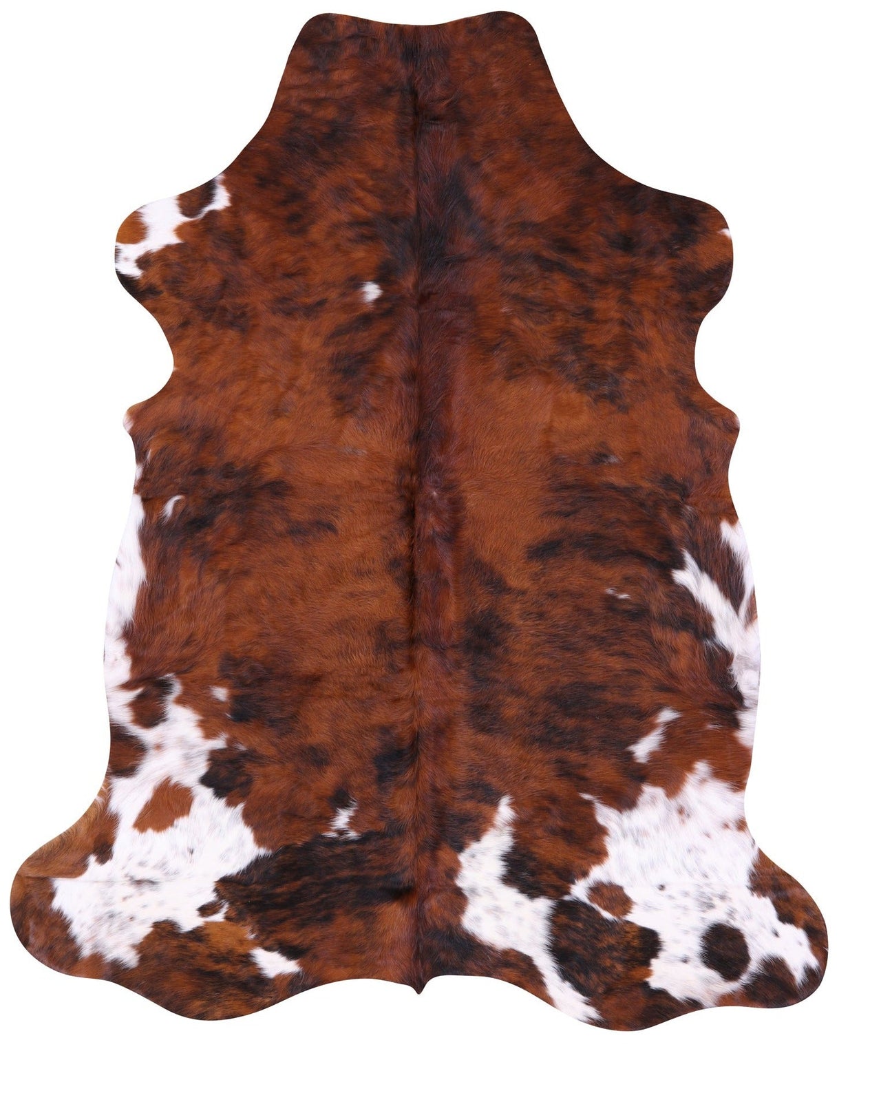 Tricolor Natural Cowhide Rug - Large 6'9"H x 5'7"W