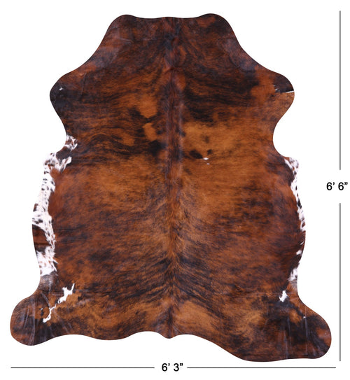 Tricolor Natural Cowhide Rug - Large 6'6