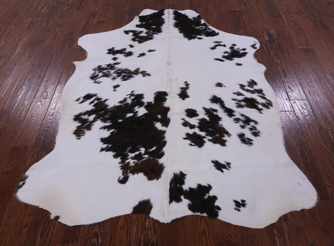 Black & White Natural Cowhide Rug - Large 6'8"H x 5'3"W