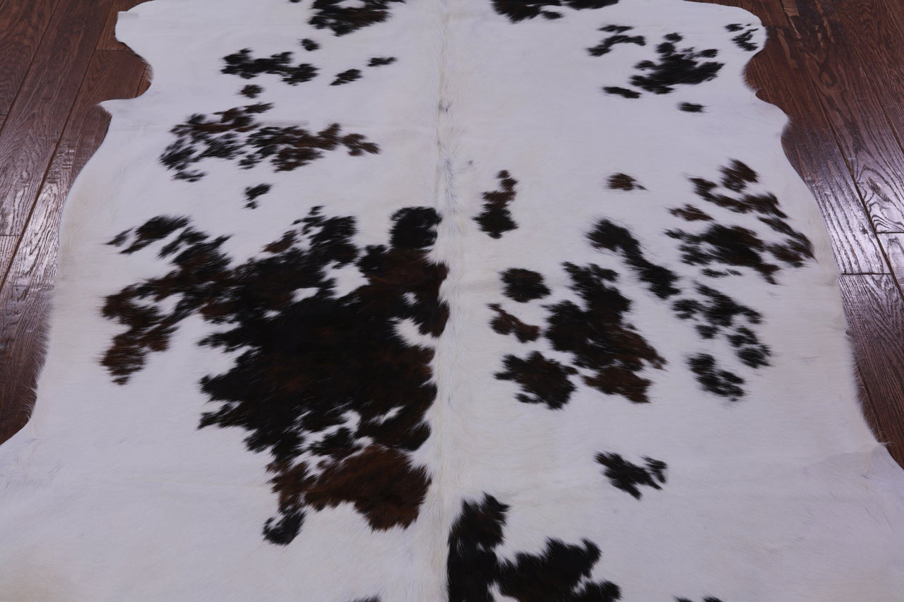 Black & White Natural Cowhide Rug - Large 6'8"H x 5'3"W